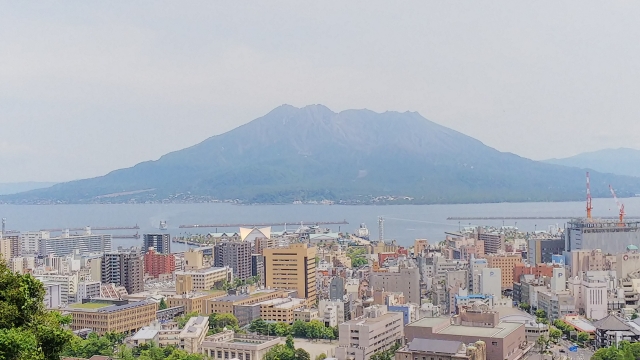 街から見える桜島